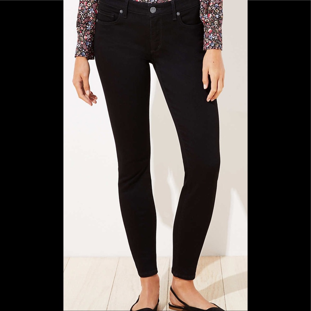 LOFT  sateen skinny pants jean cut size 31 or 12